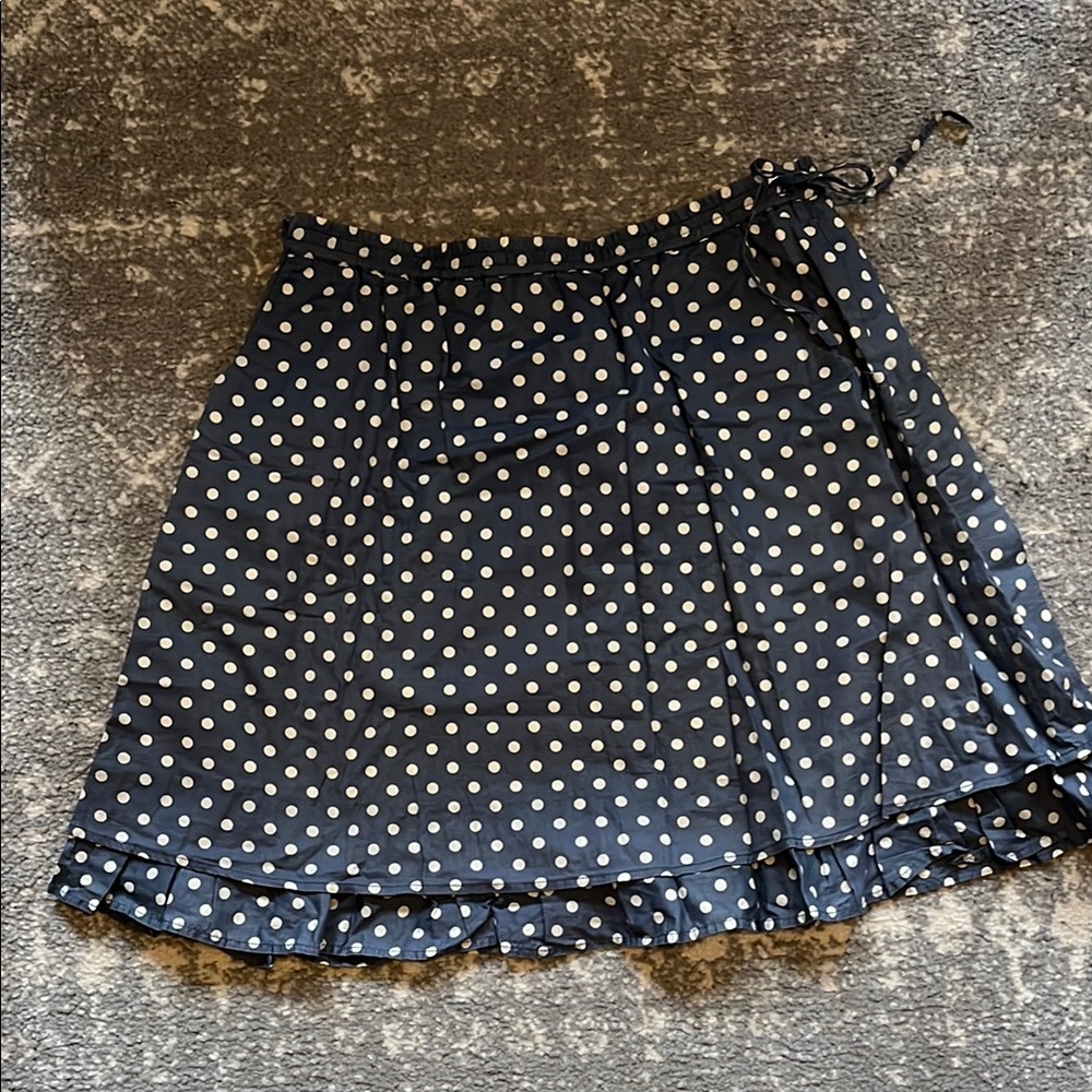 Garnet Hill Polka Dot Skirt with Ruffle Hem